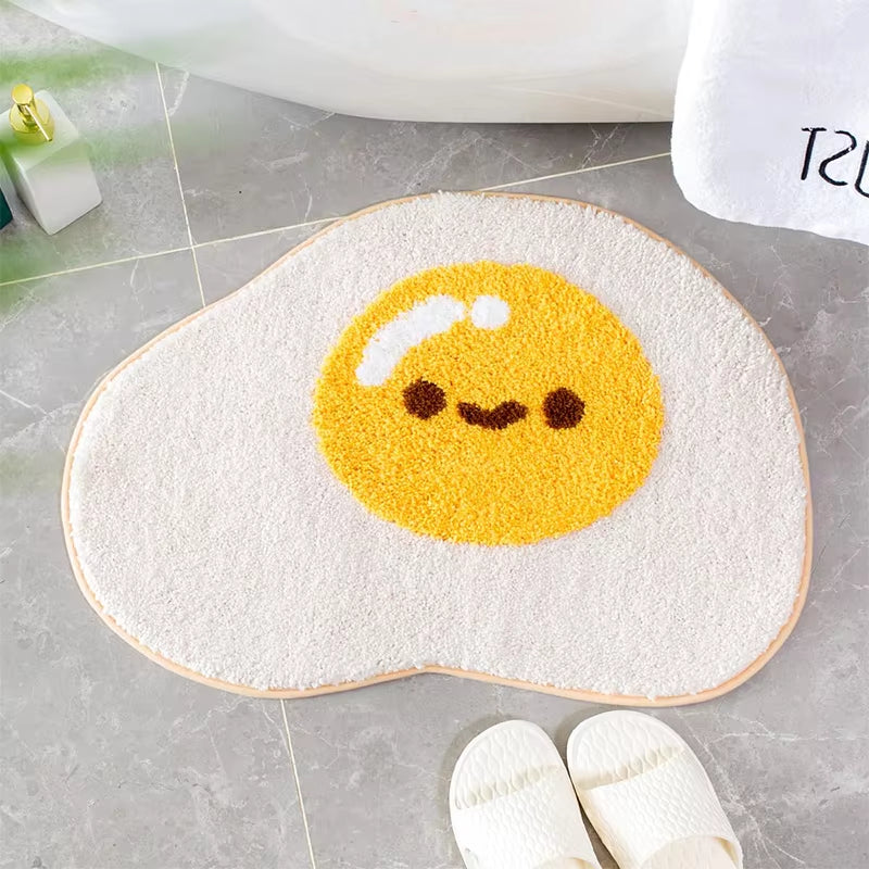 Cute Bath Mat Bathroom Non-Slip Soft Bath Mat for Showers Cute Plush Microfibre Super Absorbent Plush Carpet 40X60Cm